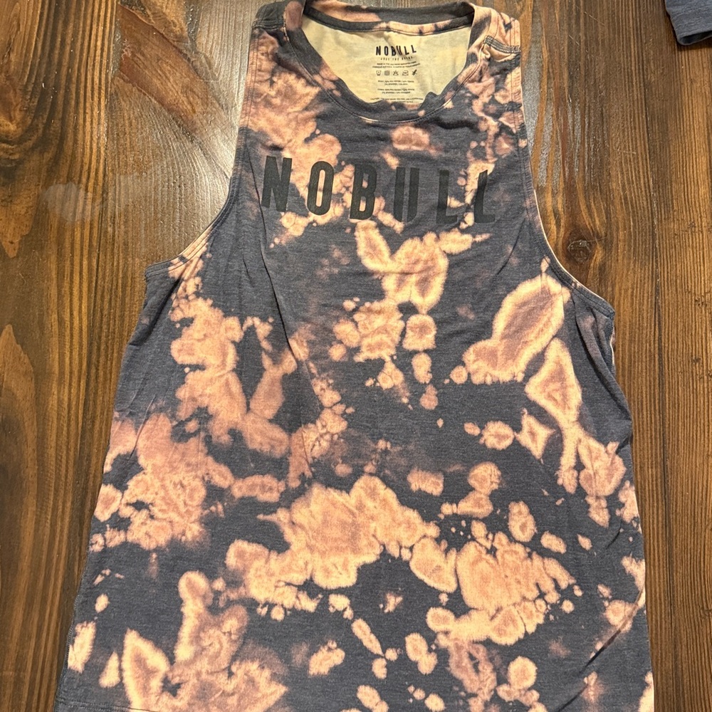 NOBULL Black and Pink Tie-Dye Tank